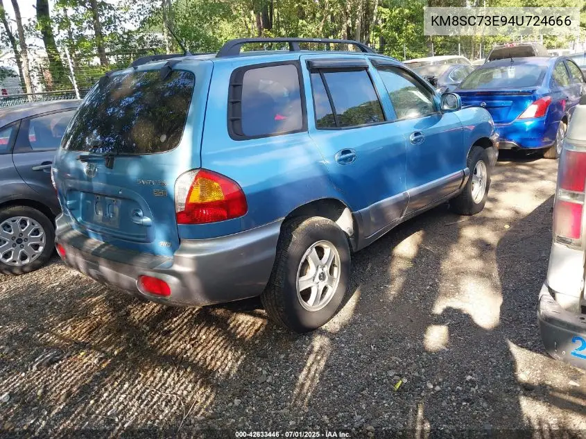 2004 Hyundai Santa Fe Gls/Lx VIN: KM8SC73E94U724666 Lot: 42633446