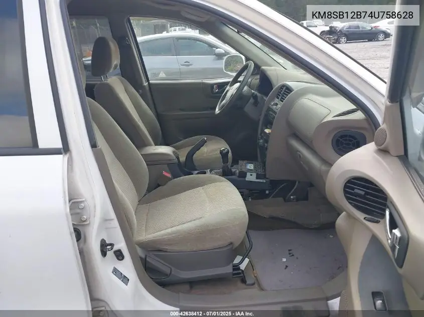 2004 Hyundai Santa Fe Gl VIN: KM8SB12B74U758628 Lot: 42638412