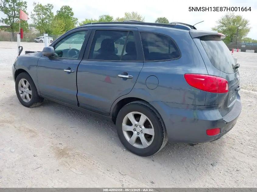 2007 Hyundai Santa Fe Limited/Se VIN: 5NMSH13E87H001664 Lot: 42092358