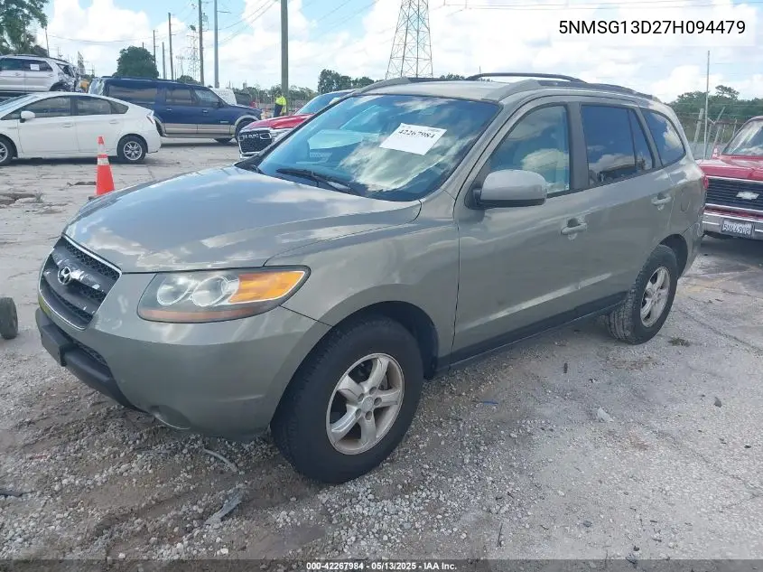 2007 Hyundai Santa Fe Gls VIN: 5NMSG13D27H094479 Lot: 42267984