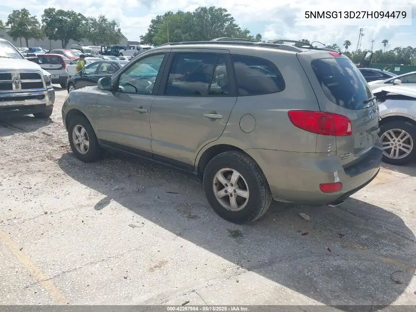 2007 Hyundai Santa Fe Gls VIN: 5NMSG13D27H094479 Lot: 42267984