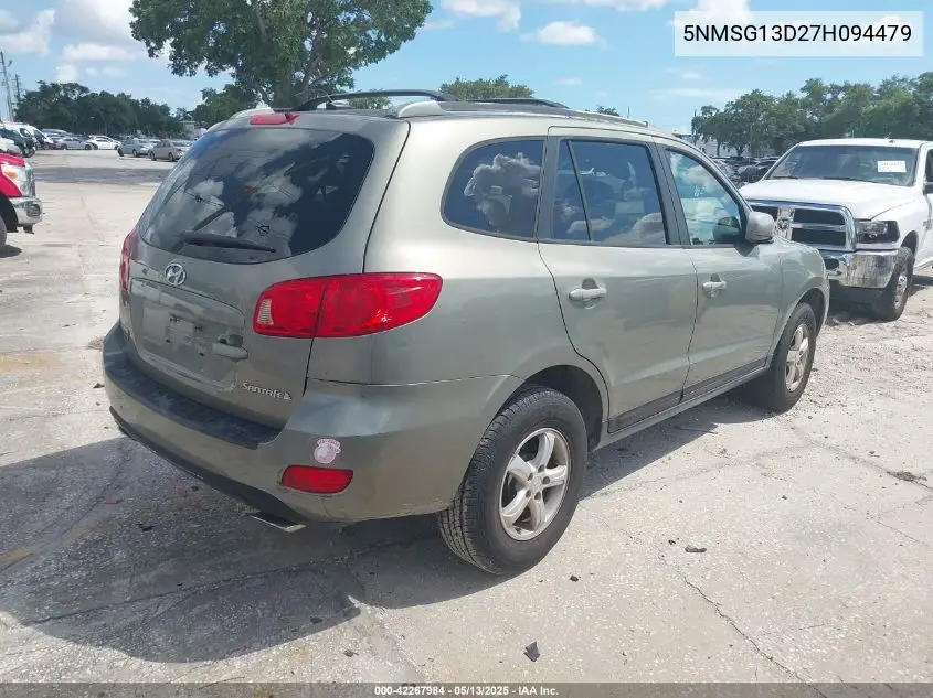 2007 Hyundai Santa Fe Gls VIN: 5NMSG13D27H094479 Lot: 42267984