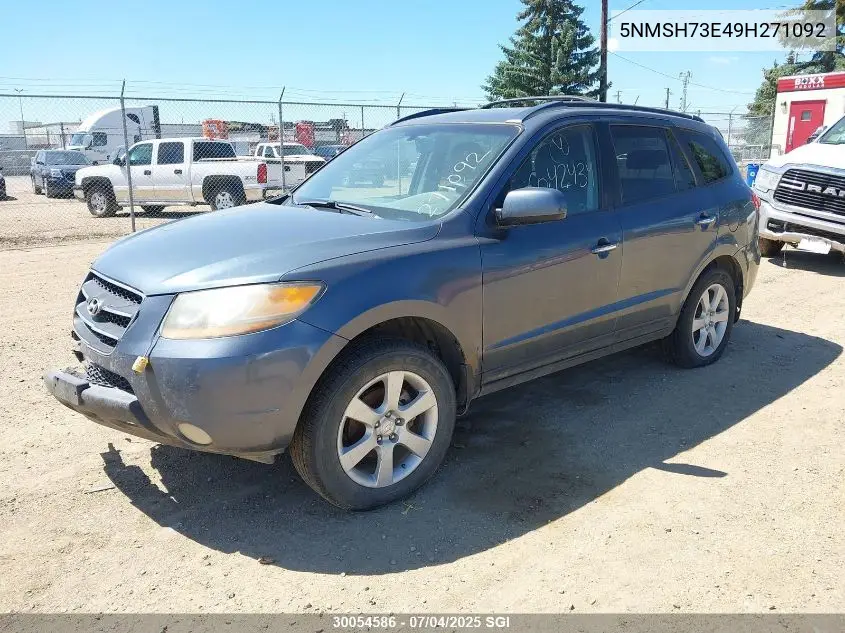 2009 Hyundai Santa Fe Se/Limited VIN: 5NMSH73E49H271092 Lot: 30054586