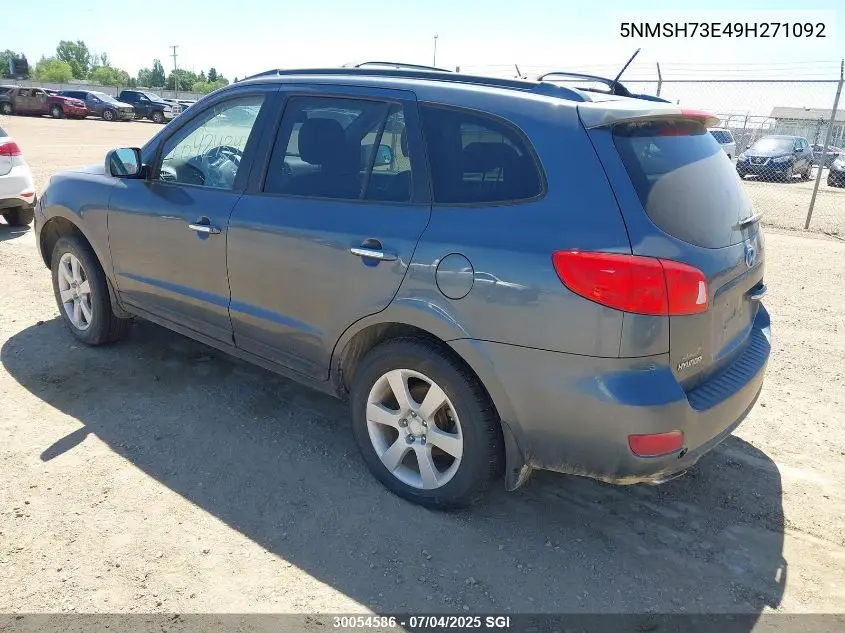 2009 Hyundai Santa Fe Se/Limited VIN: 5NMSH73E49H271092 Lot: 30054586
