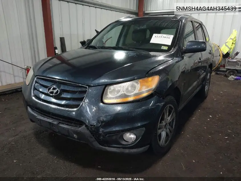 2010 Hyundai Santa Fe Se VIN: 5NMSH4AG4AH345439 Lot: 42253016