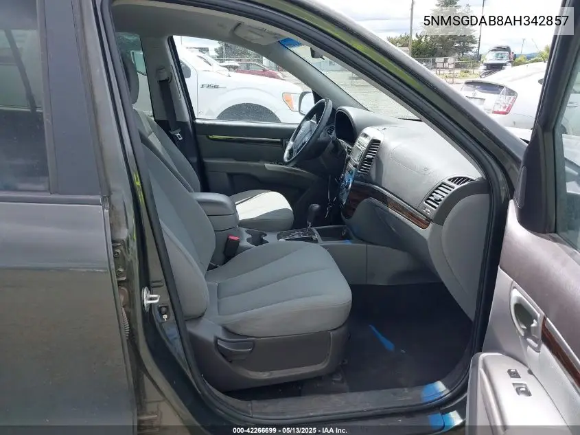 2010 Hyundai Santa Fe Gls VIN: 5NMSGDAB8AH342857 Lot: 42266699