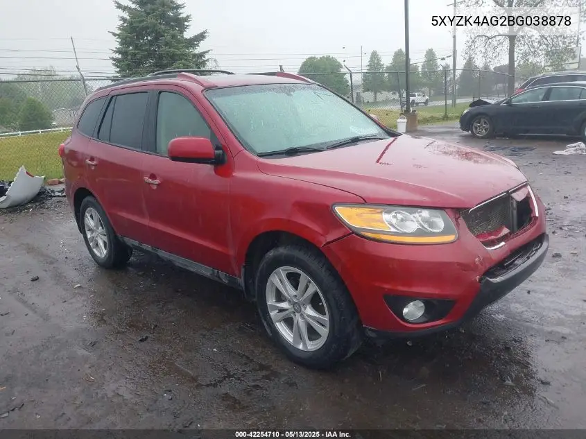 2011 Hyundai Santa Fe Limited V6 VIN: 5XYZK4AG2BG038878 Lot: 42254710