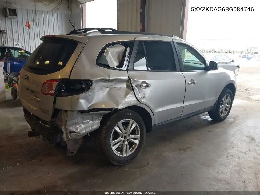 2011 Hyundai Santa Fe Limited V6 VIN: 5XYZKDAG6BG084746 Lot: 42256581
