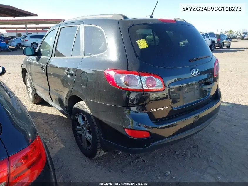 2012 Hyundai Santa Fe Gls VIN: 5XYZG3AB9CG108278 Lot: 42268181