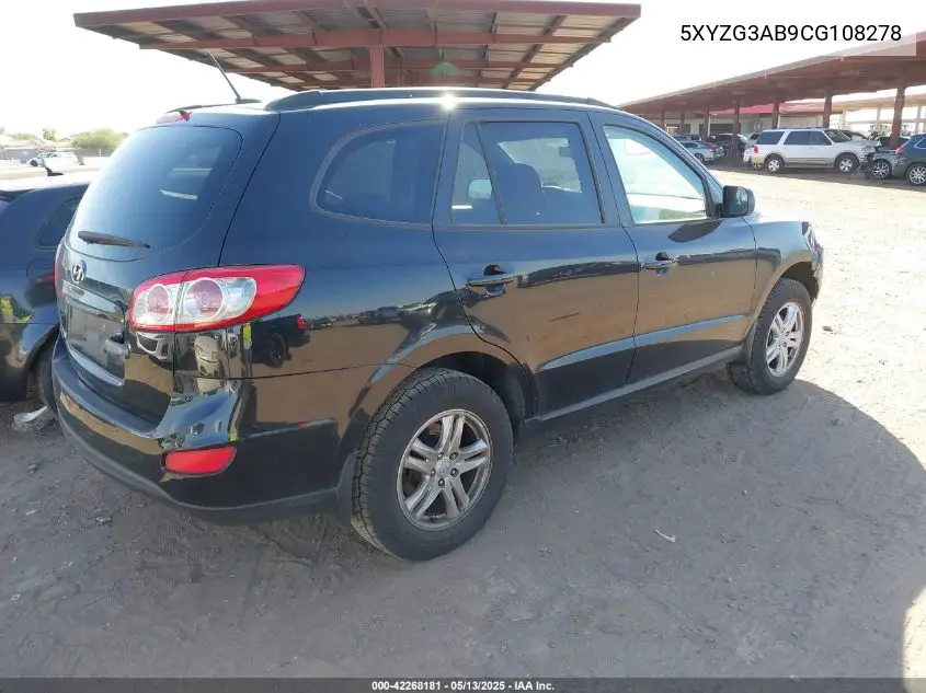 2012 Hyundai Santa Fe Gls VIN: 5XYZG3AB9CG108278 Lot: 42268181