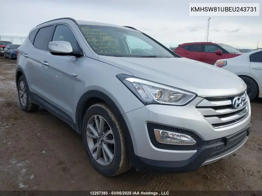 2014 Hyundai Santa Fe VIN: KMHSW81UBEU243731 Lot: 12257393