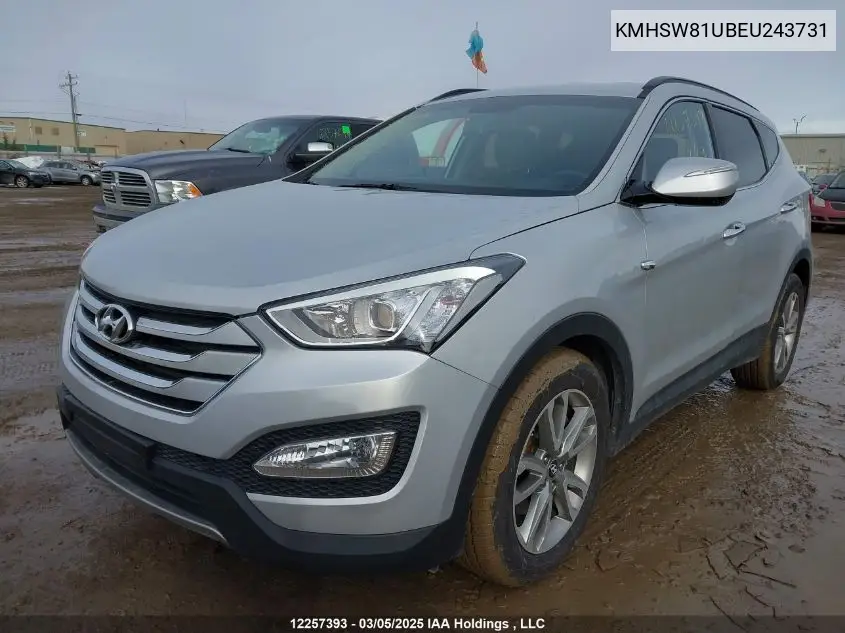 2014 Hyundai Santa Fe VIN: KMHSW81UBEU243731 Lot: 12257393