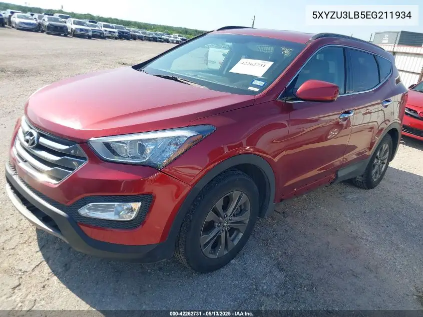 2014 Hyundai Santa Fe Sport 2.4L VIN: 5XYZU3LB5EG211934 Lot: 42262731