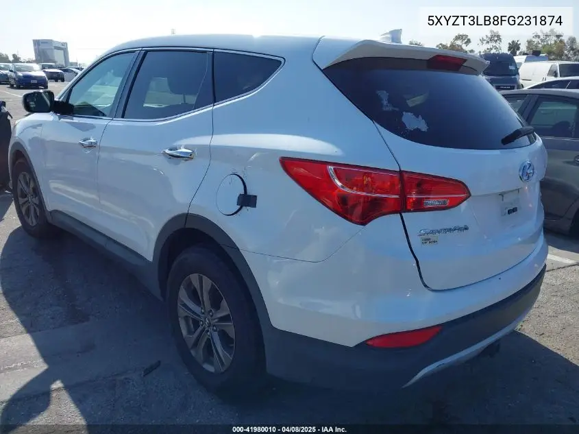 2015 Hyundai Santa Fe Sport 2.4L VIN: 5XYZT3LB8FG231874 Lot: 41980010