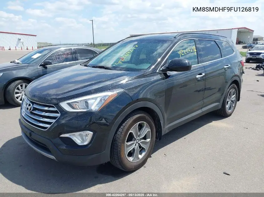 2015 Hyundai Santa Fe Gls VIN: KM8SMDHF9FU126819 Lot: 42264297