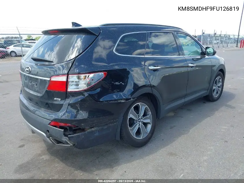 2015 Hyundai Santa Fe Gls VIN: KM8SMDHF9FU126819 Lot: 42264297