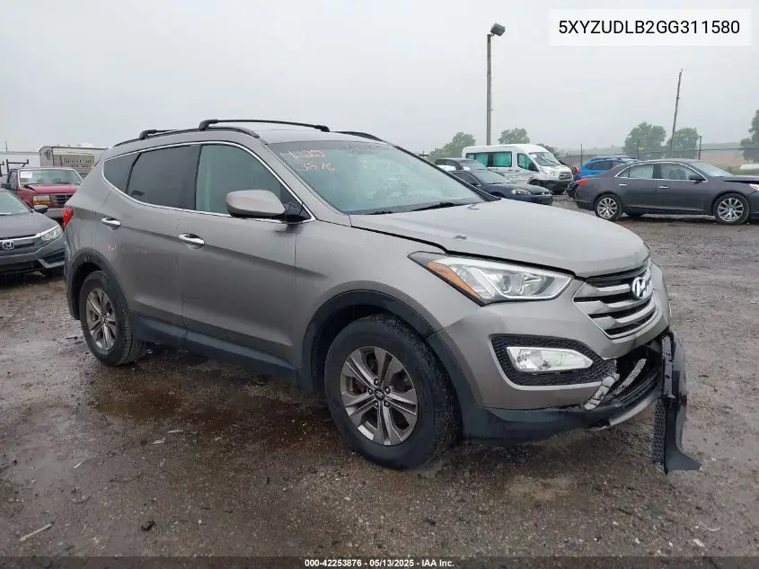 2016 Hyundai Santa Fe Sport 2.4L VIN: 5XYZUDLB2GG311580 Lot: 42253876