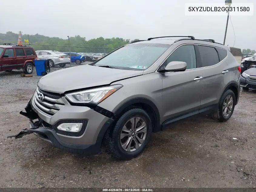 2016 Hyundai Santa Fe Sport 2.4L VIN: 5XYZUDLB2GG311580 Lot: 42253876