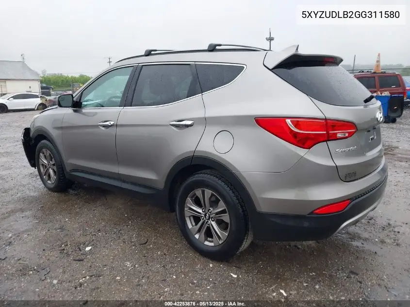 2016 Hyundai Santa Fe Sport 2.4L VIN: 5XYZUDLB2GG311580 Lot: 42253876