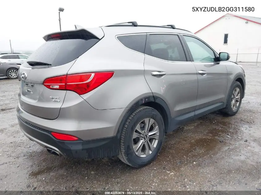 2016 Hyundai Santa Fe Sport 2.4L VIN: 5XYZUDLB2GG311580 Lot: 42253876