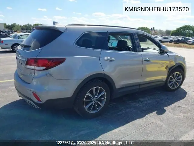 2017 Hyundai Santa Fe Se/Limited VIN: KM8SNDHF8HU173520 Lot: 12273617