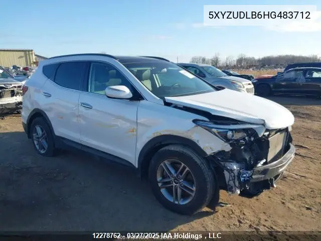 2017 Hyundai Santa Fe Sport VIN: 5XYZUDLB6HG483712 Lot: 12278762