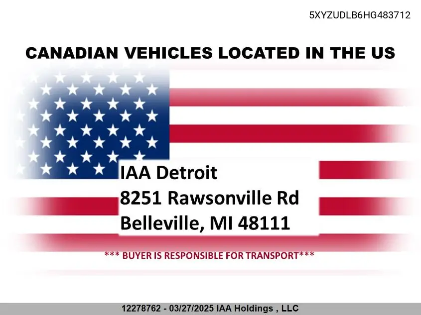 2017 Hyundai Santa Fe Sport VIN: 5XYZUDLB6HG483712 Lot: 12278762