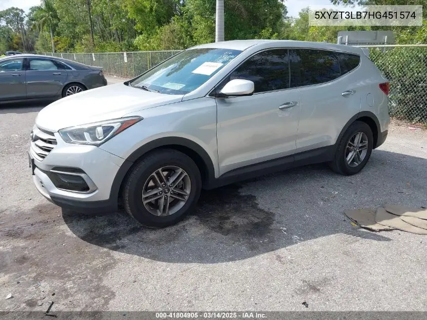 2017 Hyundai Santa Fe Sport 2.4L VIN: 5XYZT3LB7HG451574 Lot: 41804905