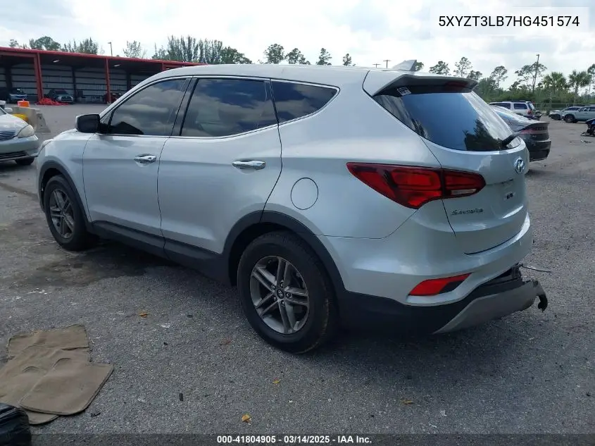2017 Hyundai Santa Fe Sport 2.4L VIN: 5XYZT3LB7HG451574 Lot: 41804905