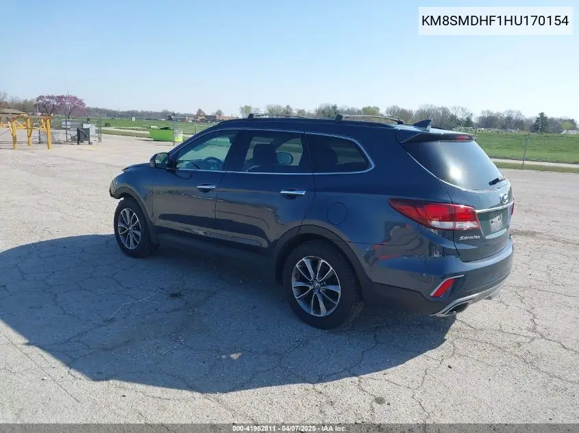 2017 Hyundai Santa Fe Se VIN: KM8SMDHF1HU170154 Lot: 41962811