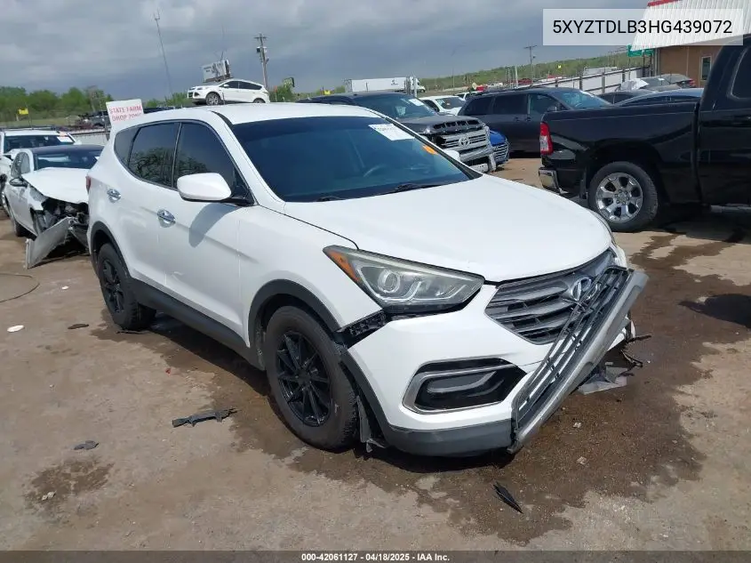 2017 Hyundai Santa Fe Sport 2.4L VIN: 5XYZTDLB3HG439072 Lot: 42061127