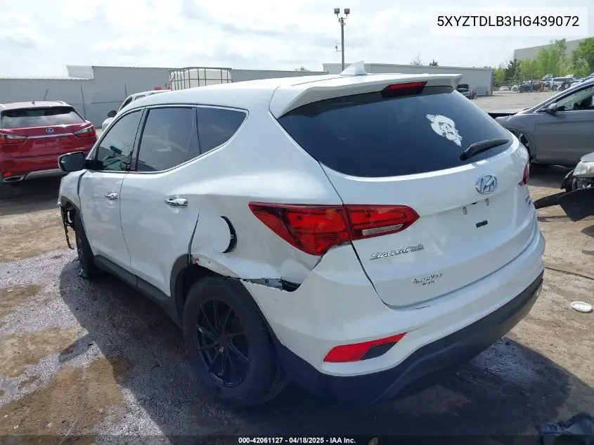 2017 Hyundai Santa Fe Sport 2.4L VIN: 5XYZTDLB3HG439072 Lot: 42061127