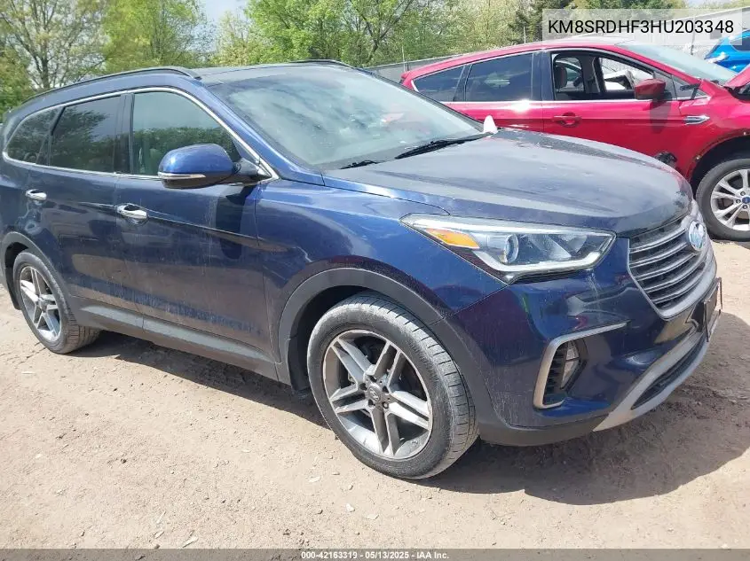 2017 Hyundai Santa Fe Se Ultimate VIN: KM8SRDHF3HU203348 Lot: 42163319
