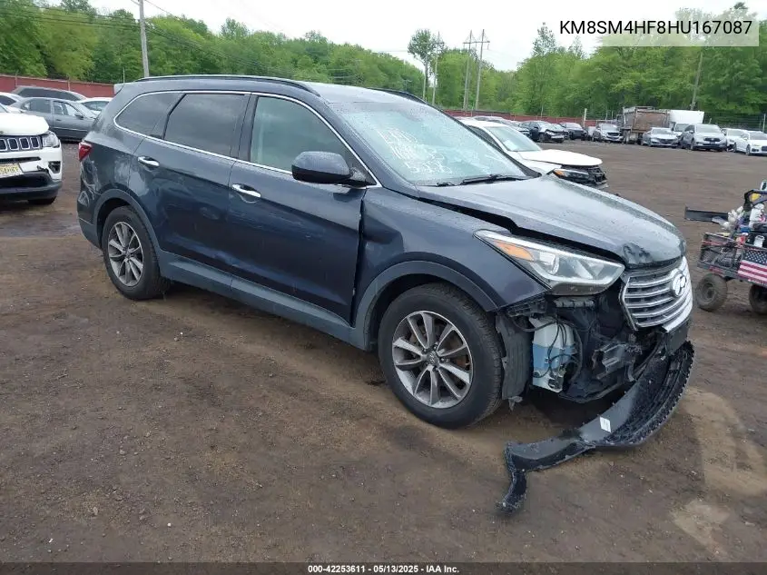 2017 Hyundai Santa Fe Se VIN: KM8SM4HF8HU167087 Lot: 42253611