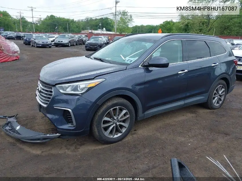 2017 Hyundai Santa Fe Se VIN: KM8SM4HF8HU167087 Lot: 42253611