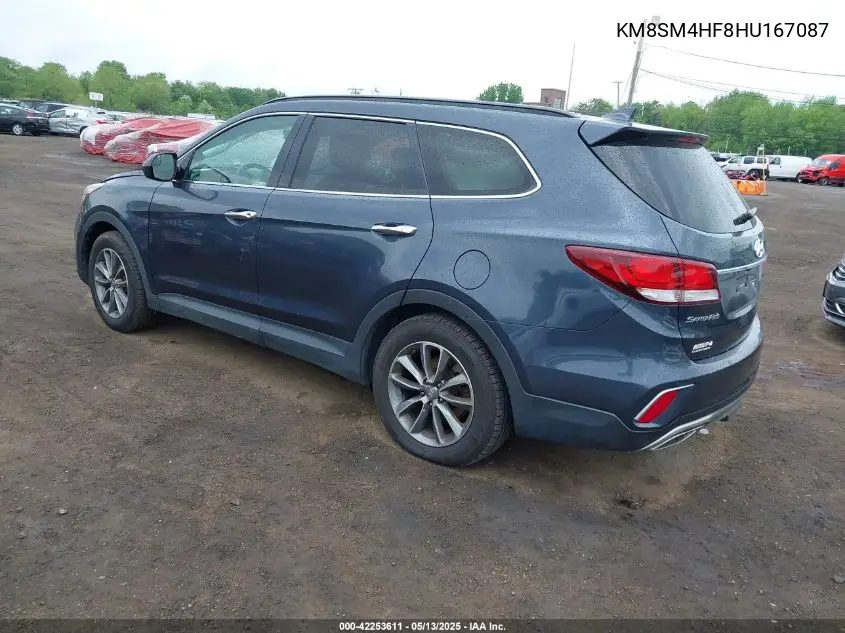 2017 Hyundai Santa Fe Se VIN: KM8SM4HF8HU167087 Lot: 42253611