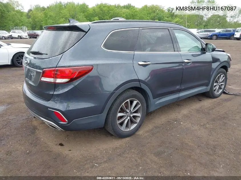 2017 Hyundai Santa Fe Se VIN: KM8SM4HF8HU167087 Lot: 42253611