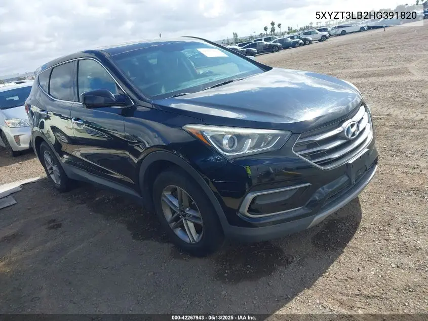 2017 Hyundai Santa Fe Sport 2.4L VIN: 5XYZT3LB2HG391820 Lot: 42267943