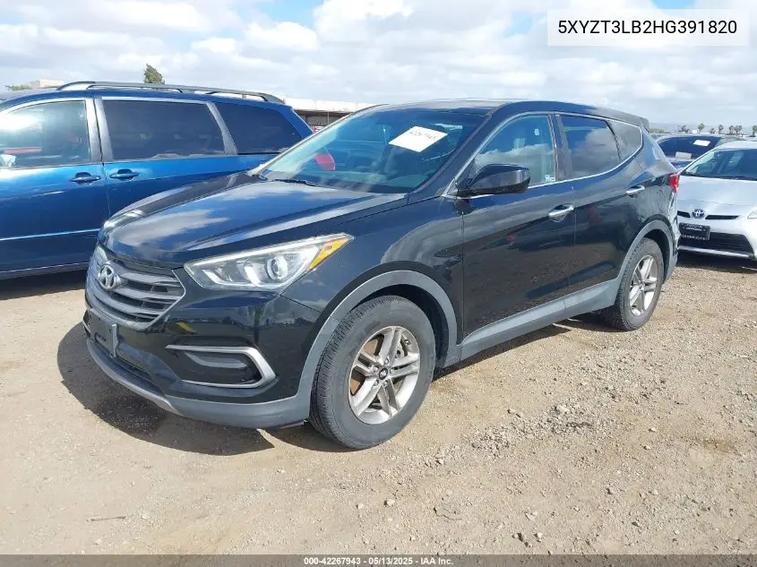 2017 Hyundai Santa Fe Sport 2.4L VIN: 5XYZT3LB2HG391820 Lot: 42267943