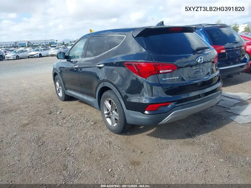 2017 Hyundai Santa Fe Sport 2.4L VIN: 5XYZT3LB2HG391820 Lot: 42267943