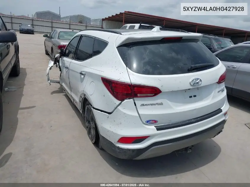2017 Hyundai Santa Fe Sport 2.0T Ultimate VIN: 5XYZW4LA0HG427928 Lot: 42641594