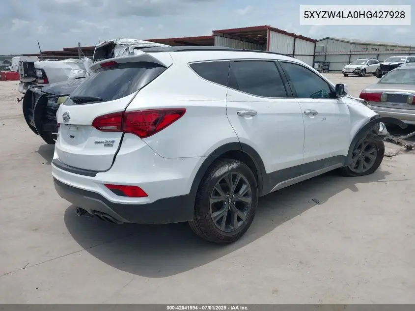 2017 Hyundai Santa Fe Sport 2.0T Ultimate VIN: 5XYZW4LA0HG427928 Lot: 42641594