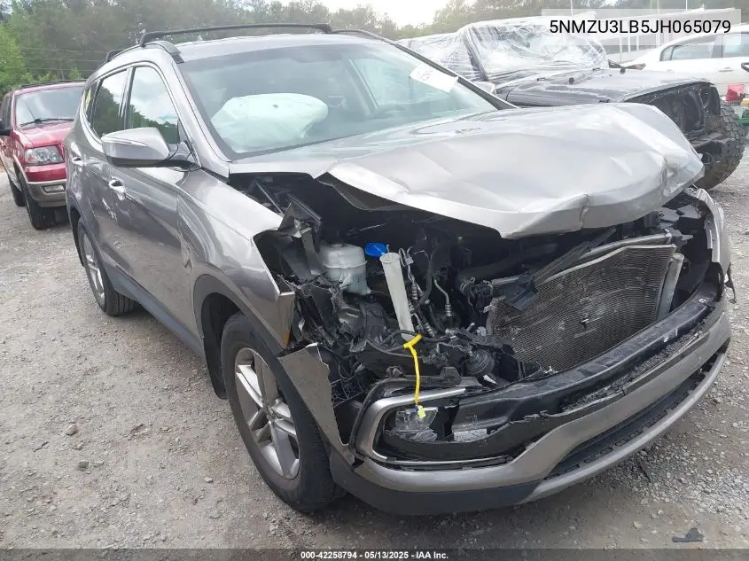 2018 Hyundai Santa Fe Sport 2.4L VIN: 5NMZU3LB5JH065079 Lot: 42258794