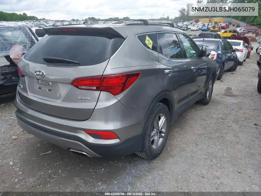 2018 Hyundai Santa Fe Sport 2.4L VIN: 5NMZU3LB5JH065079 Lot: 42258794