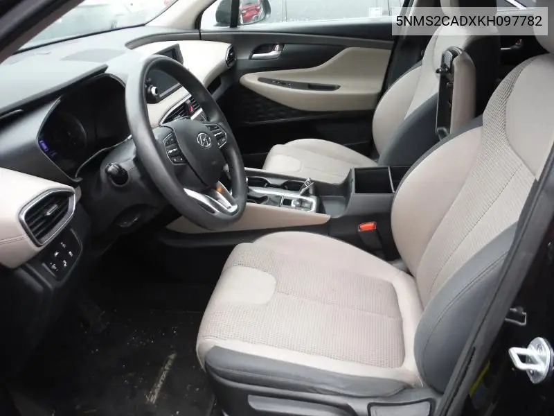 2019 Hyundai Santa Fe Se VIN: 5NMS2CADXKH097782 Lot: 42679125