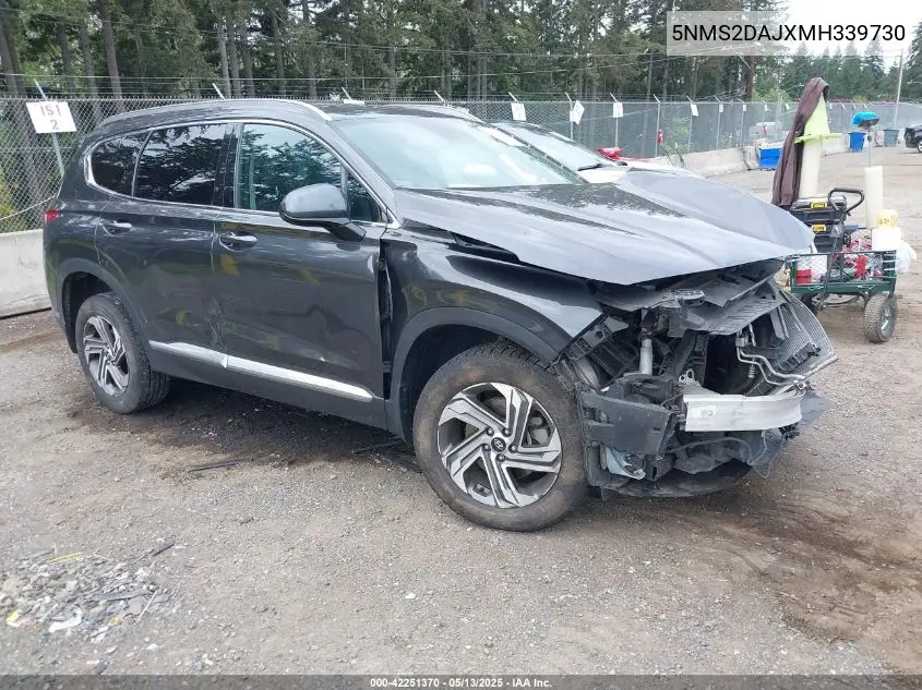 2021 Hyundai Santa Fe Sel VIN: 5NMS2DAJXMH339730 Lot: 42251370