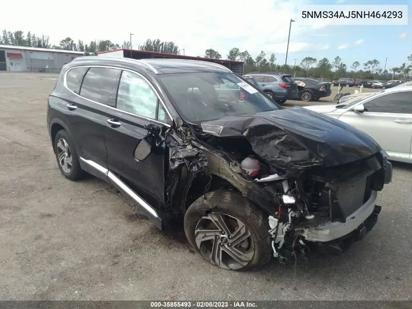 2022 Hyundai Santa Fe Sel VIN: 5NMS34AJ5NH464293 Lot: 35855493