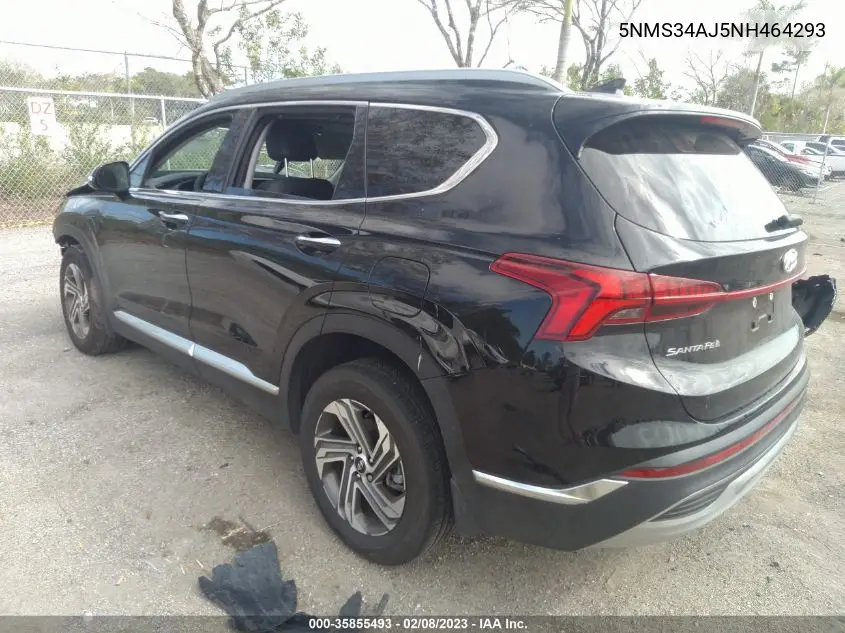 2022 Hyundai Santa Fe Sel VIN: 5NMS34AJ5NH464293 Lot: 35855493