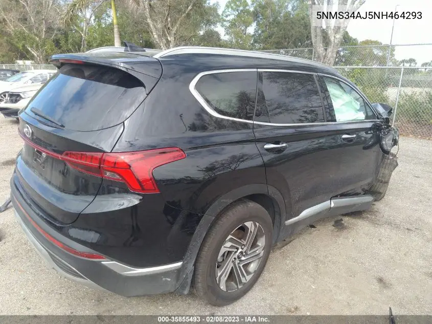 2022 Hyundai Santa Fe Sel VIN: 5NMS34AJ5NH464293 Lot: 35855493