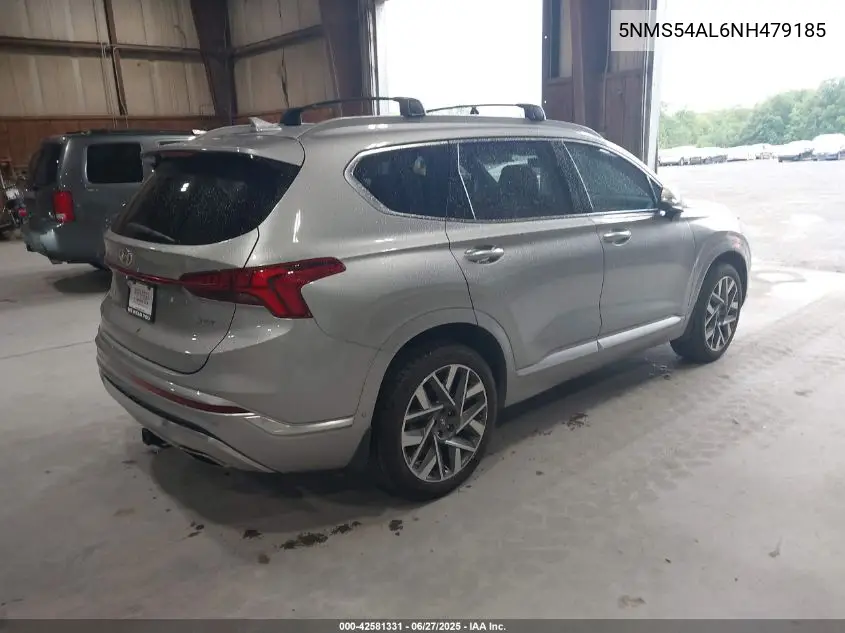 2022 Hyundai Santa Fe Calligraphy VIN: 5NMS54AL6NH479185 Lot: 42581331